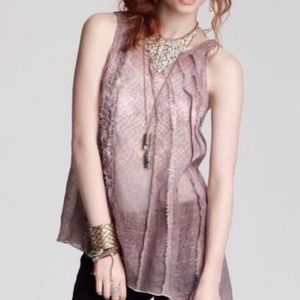 Free people asymmetrical animal print tank